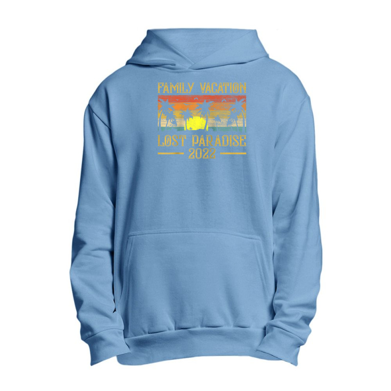 Vintage Sunset Family Vacation 2022 Lost Paradise Beach Raglan Basebal Urban Pullover Hoodie by Tiktify | Artistshot