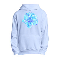 Blue Anemone Flower Painting Red Green Flower Red Green Abstract Water Urban Pullover Hoodie | Artistshot