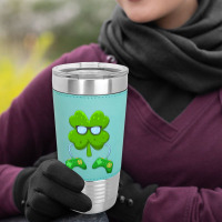 Irish Gamer Controller Shamrock Boys Men St Patricks Day T Shirt Leatherette Tumbler | Artistshot