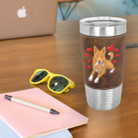 Bedouin Sheepdog T  Shirt Canaan Dog With Stuffed Animal And Hearts T Leatherette Tumbler | Artistshot