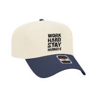 Work Hard Stay Humble Typography Adjustable Baseball Cap | Artistshot