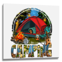 Camping Metal Print Square | Artistshot