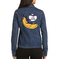 Laughing Banana Ladies Denim Jacket | Artistshot