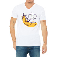 Laughing Banana V-neck Tee | Artistshot