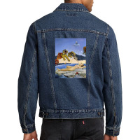 Soft Self Portrait With Fried Bacon 1941 By Salvador Dali 83826269 Men Denim Jacket | Artistshot