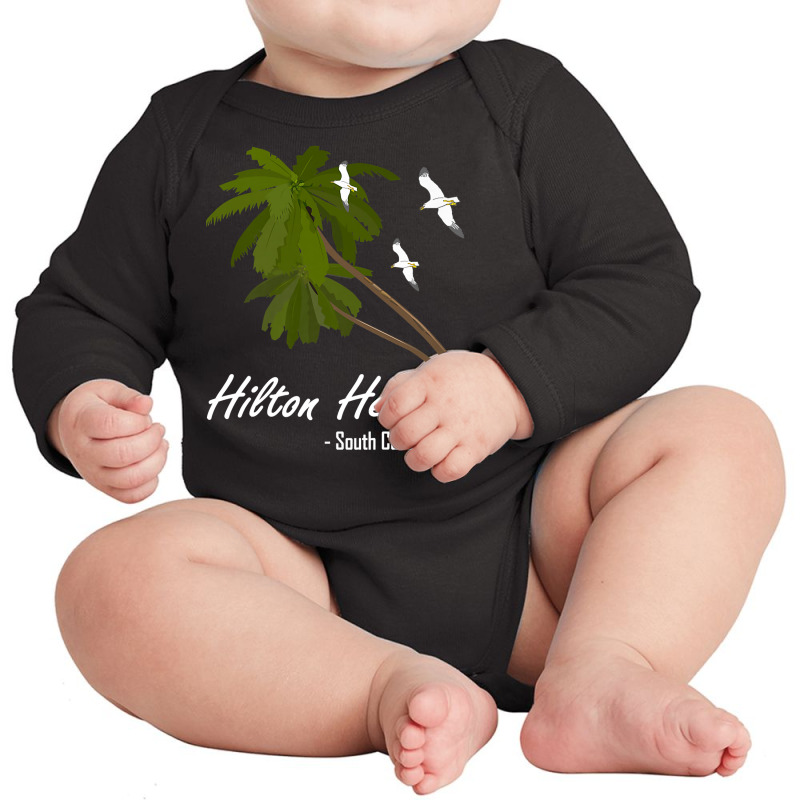 Hilton Head Sc Tropical Island Vacation Beach T Shirt Long Sleeve Baby Bodysuit by nazhirgoodie | Artistshot