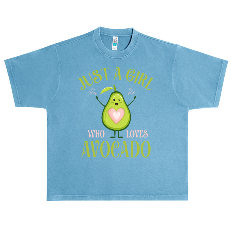 Avocado Fresh Organic Lover Just A Girl Who Loves Avocado Long Sleeve Urban Heavy T-shirt by alanacaro | Artistshot