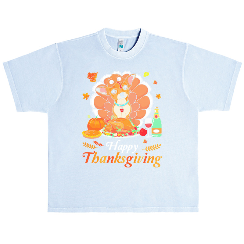 Chihuahua Happy Thanksgiving Christmas T  Shirt Chihuahua Turkey Costu Urban Heavy T-shirt | Artistshot