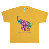 Elephant With Flower Metastatic Breast Cancer Awareness T Shirt Urban Heavy T-shirt | Artistshot