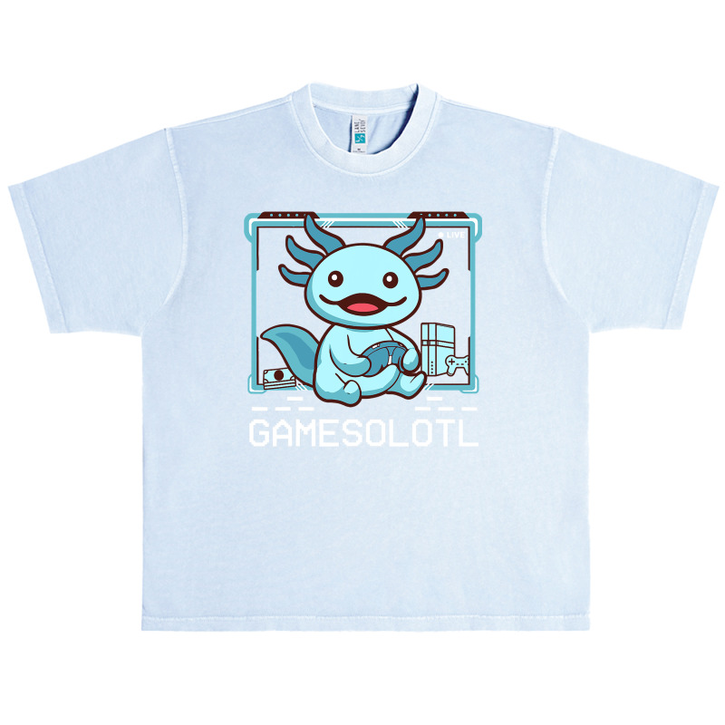 Axolotl Fish Playing Video Game Whiteaxolotl Lizard Gamers 244 Urban Heavy T-shirt by circularflap | Artistshot