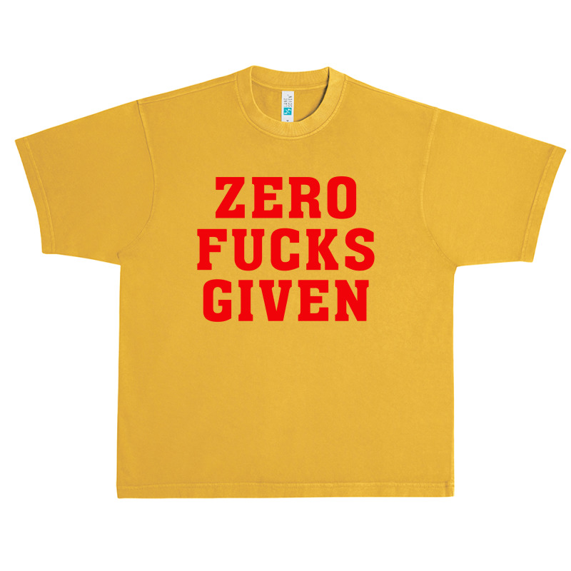 Zero Fucks Given Urban Heavy T-shirt by Hatory | Artistshot