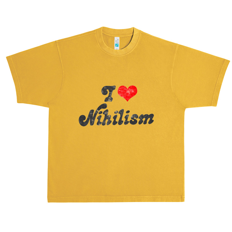 I Heart Nihilism Vintage Look Faded Typography Gift Urban Heavy T-shirt by gusjigangkudus | Artistshot