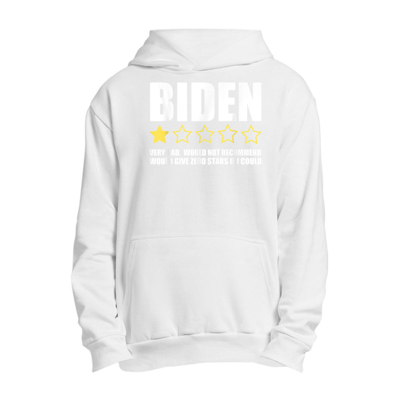 Funny Anti Joe Biden One Star Review Republican Political T Shirt Urban Pullover Hoodie | Artistshot