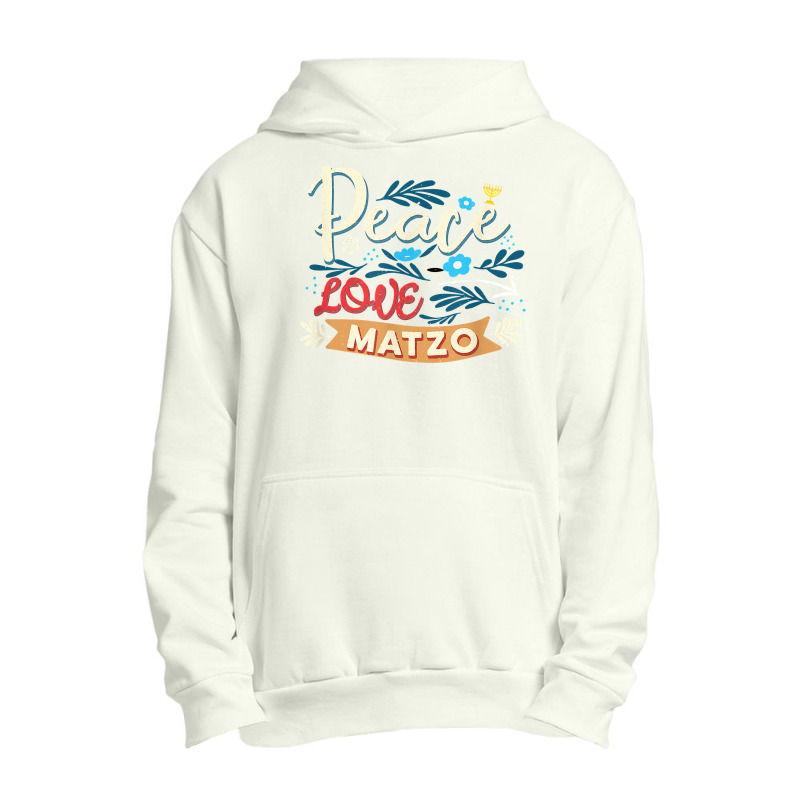 Passover Peace Love Matzo Funny Seder Jewish Holiday T Shirt Urban Pullover Hoodie | Artistshot