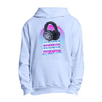 House Music All Night Long Emd Techno Bass Fan Headphones Dj T Shirt Urban Pullover Hoodie | Artistshot