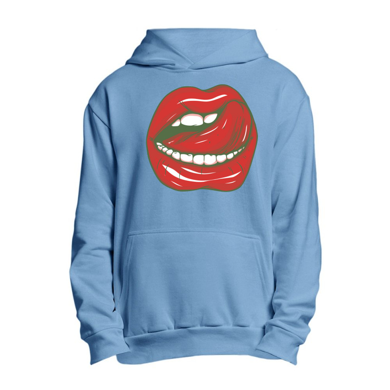 Sexy Tongue Licking Its Lips Urban Pullover Hoodie by yaktubu | Artistshot