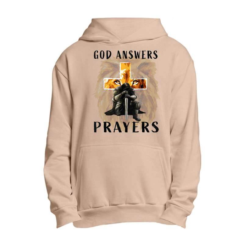 God Jesus Answers Prayers Warrior Men Christian Lion Graphic T Shirt Urban Pullover Hoodie | Artistshot