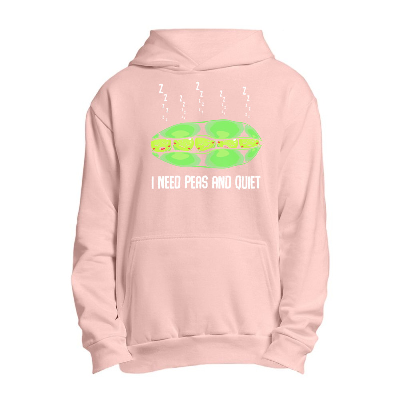 Vegetables T  Shirt Peas   I Need Peas And Quiet   Cute Sleeping Veget Urban Pullover Hoodie | Artistshot