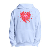 Flamingo Lovers Valentine Day Gift T  Shirt Cute Flamingo In Heart Lov Urban Pullover Hoodie | Artistshot