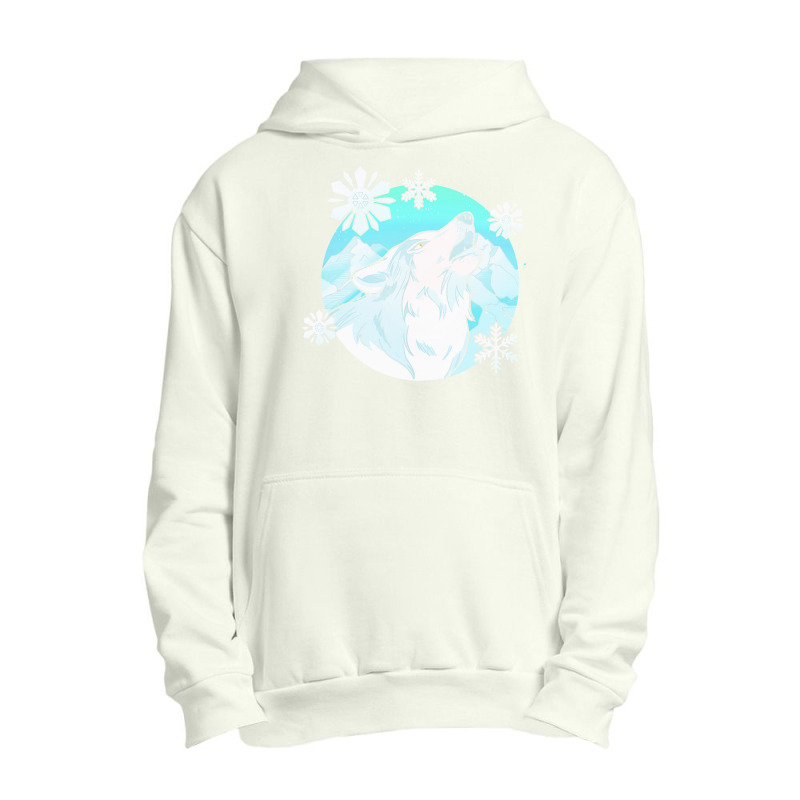 Wolf T  Shirt Wolf Wildlife Animal   Snowflake Wolf And A Dream Catche Urban Pullover Hoodie | Artistshot