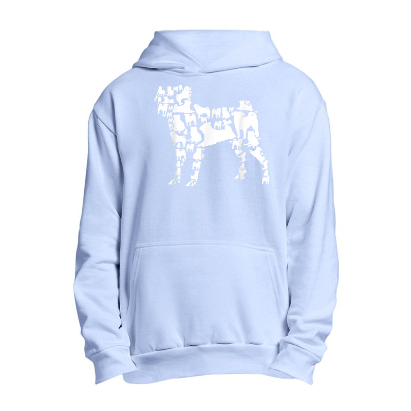 Pugs Collection Pug Bunch Dog Lover T Shirt Urban Pullover Hoodie by Sand King | Artistshot