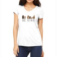 Be Kind Sign Language Women's V-neck T-shirt | Artistshot