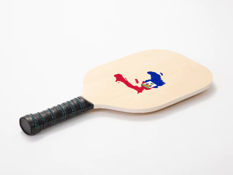 Haiti Map Flag Drawing Line Art Pickleball Paddle | Artistshot