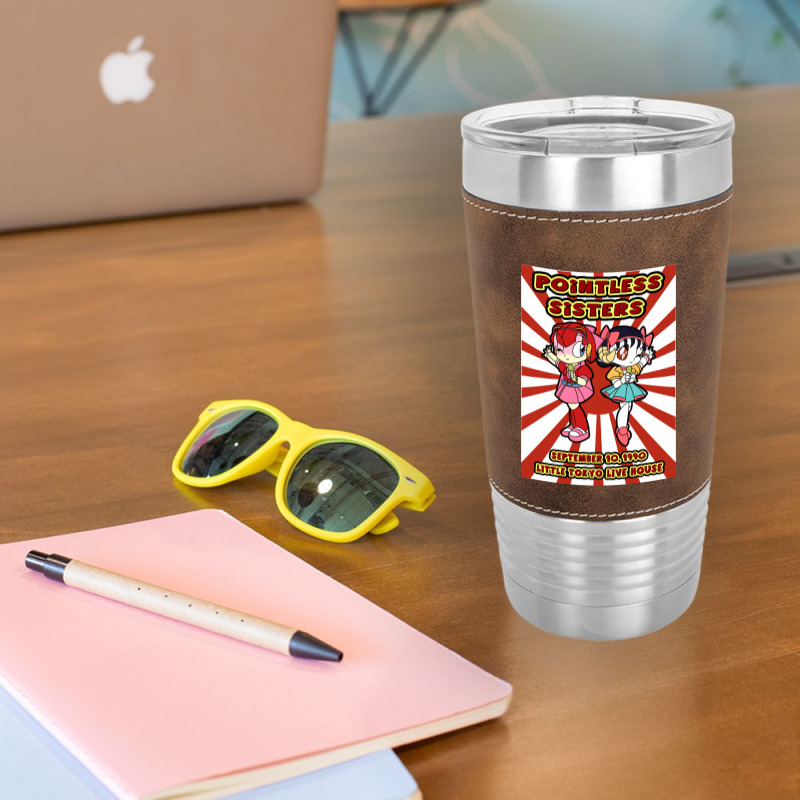 Pointless Sisters English Text   Samurai Pizza Cats Leatherette Tumbler | Artistshot