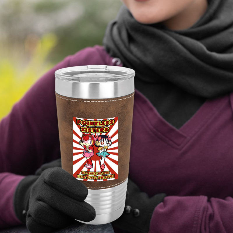 Pointless Sisters English Text   Samurai Pizza Cats Leatherette Tumbler | Artistshot