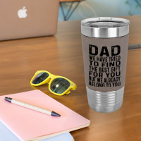 Funny Fathers Day Clothing From Daughter Son To Dad Sayings Long Sleev Leatherette Tumbler | Artistshot