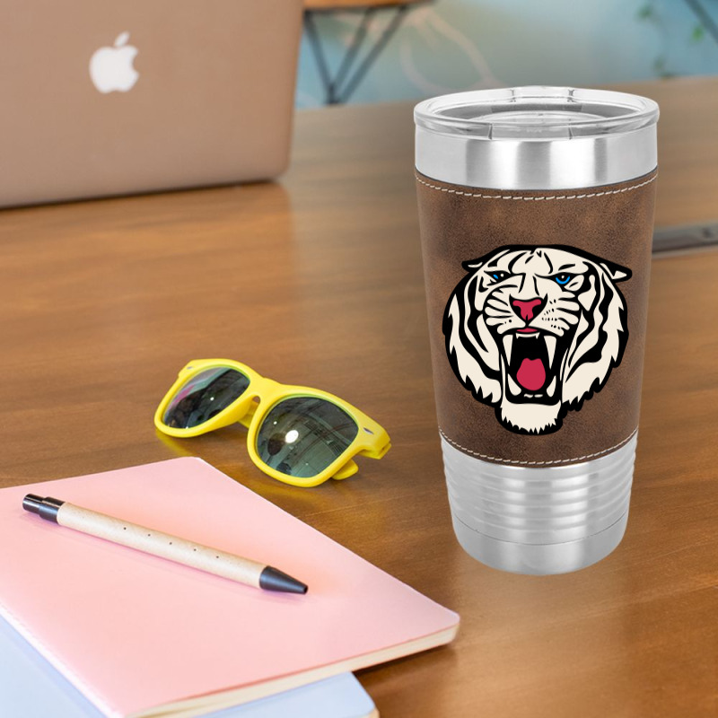 White Tiger Roar   White Tiger Leatherette Tumbler | Artistshot