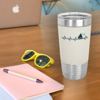 Heartbeat Sailing Boat Captain Pulse Funny Sailor Boating Lover Gift Leatherette Tumbler | Artistshot