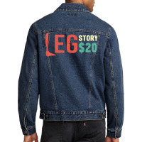 Funny Amputee Prosthetic Leg Story $20 Amputation T Shirt Men Denim Jacket | Artistshot