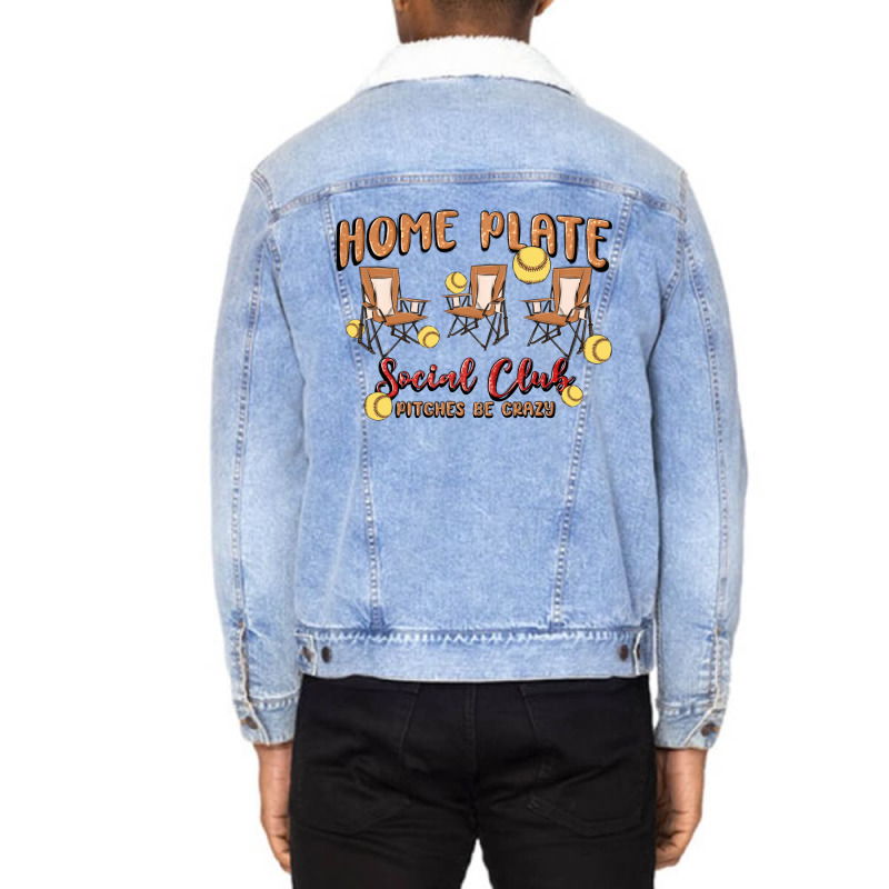 Glitter Softball Unisex Sherpa-lined Denim Jacket | Artistshot