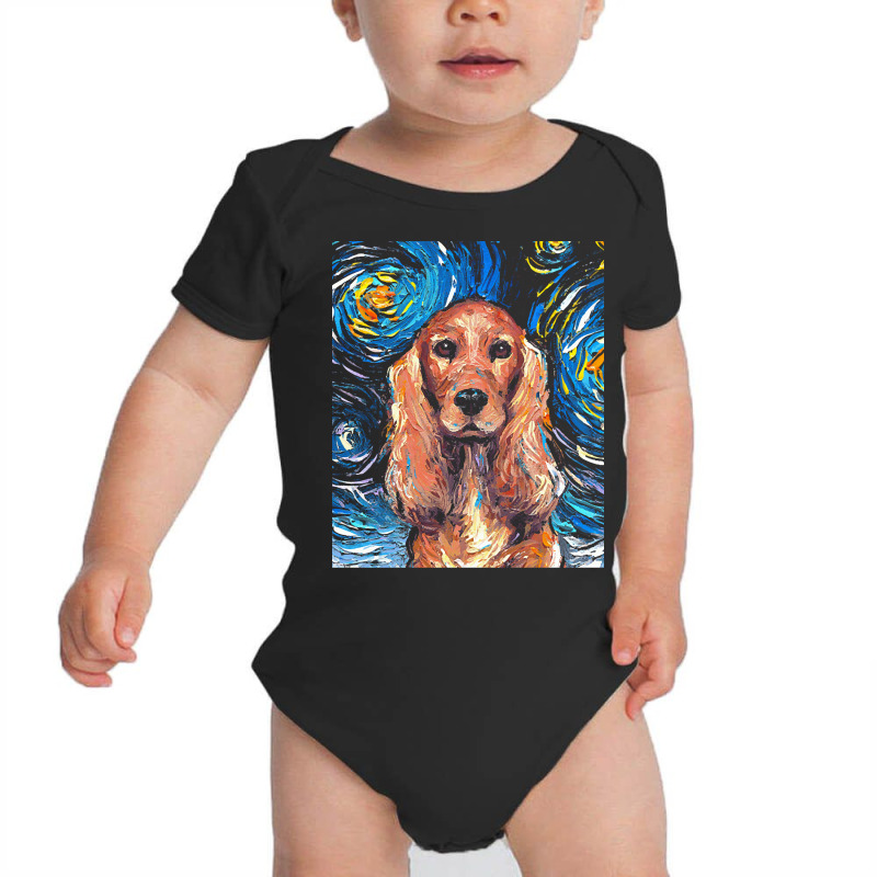 Cocker Spaniel T  Shirt Cocker Spaniel Night Baby Bodysuit by hopeannounce | Artistshot