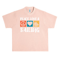 Sailing Peace Love Captain Sailing Anchor Sailing Ship T Shirt Urban Heavy T-shirt | Artistshot