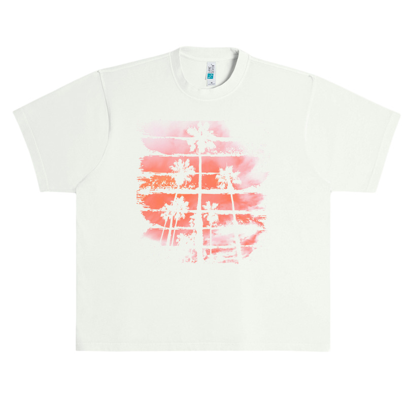 Palm Trees T  Shirt A Beautiful Painting That Shows The Atmosphere Of Urban Heavy T-shirt by abelwisoky990 | Artistshot