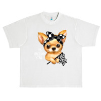 Chihuahua Dog Dirt Track Racing Checkered Race Flag Chihuahua Puppy 50 Urban Heavy T-shirt | Artistshot