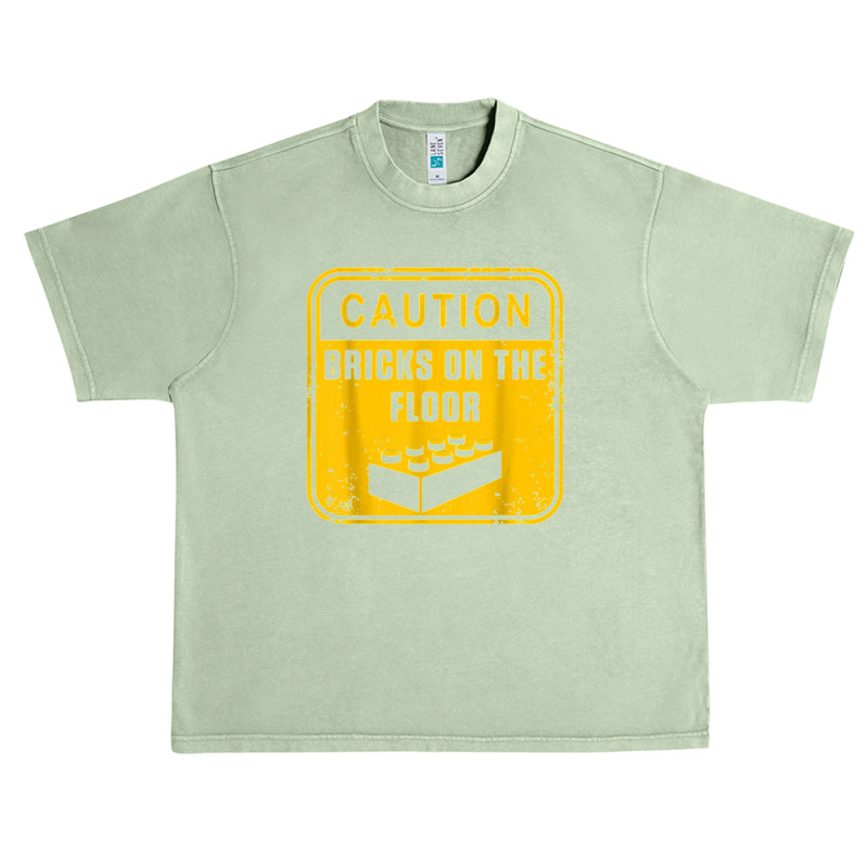 Caution Bricks On Floor Master Builder Building Blocks Urban Heavy T-shirt by saterseim | Artistshot