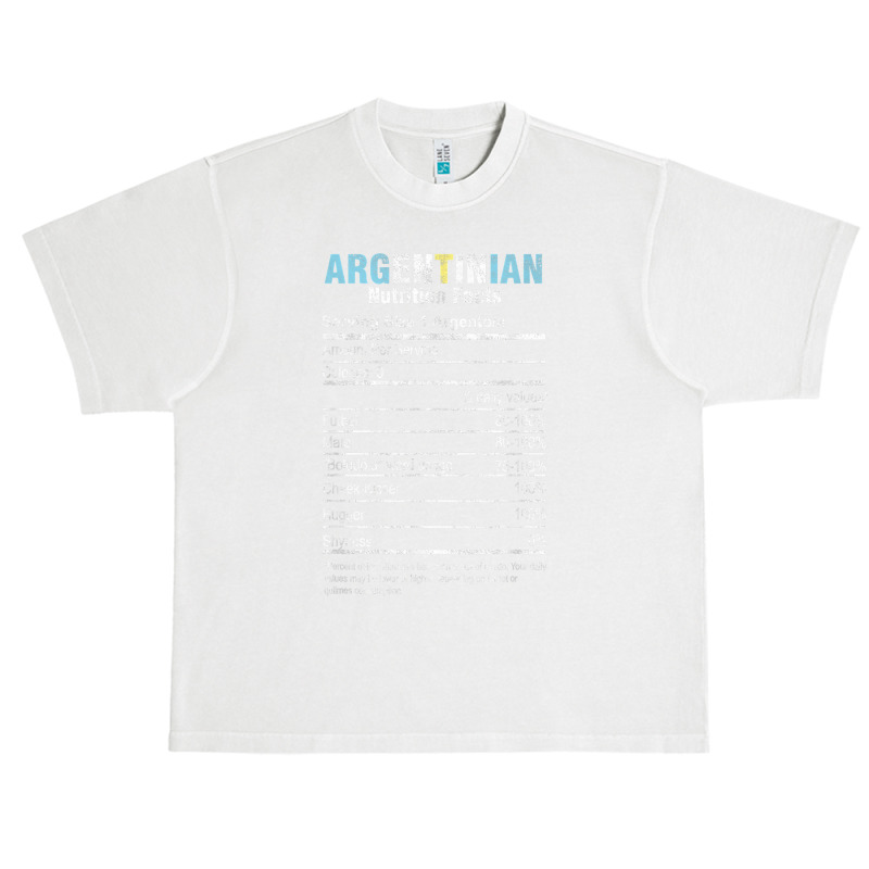 Funny Argentinian Nutrition Facts Argentina Argentine People T Shirt Urban Heavy T-shirt | Artistshot