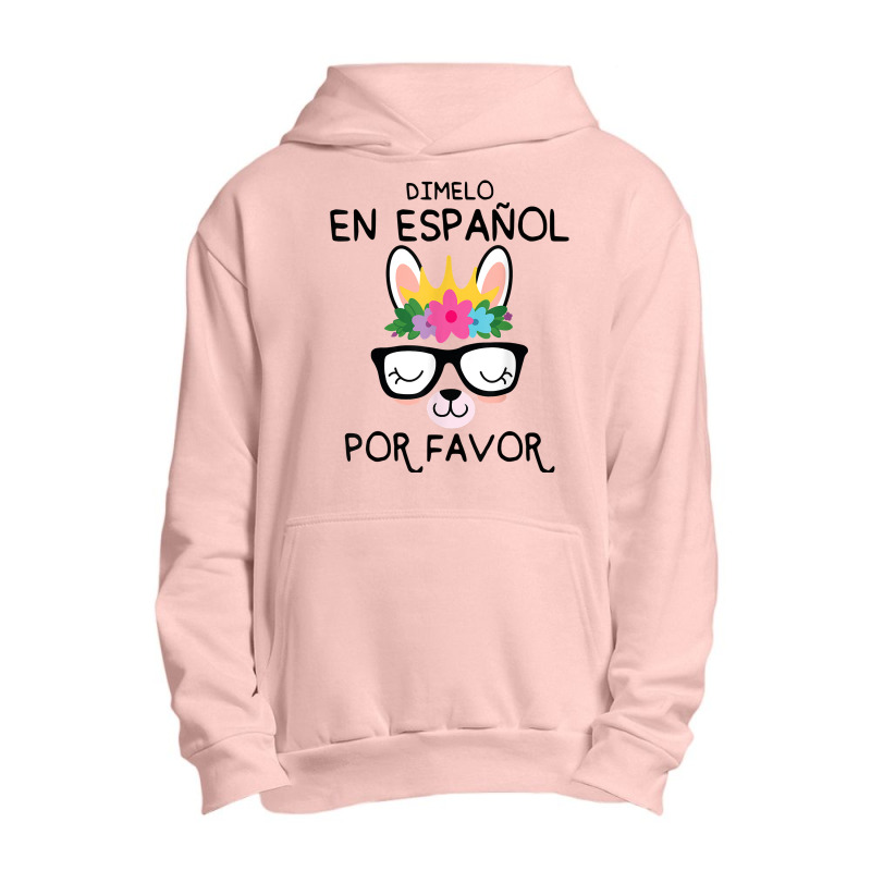 Bilingual Teacher Spanish Maestra Español Cute Llama Gifts T Shirt Urban Pullover Hoodie by belenfinl | Artistshot