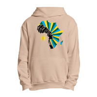 Rwanda Rwandan Flag Africa Map Ethnic Heritage Black Woman Raglan Base Urban Pullover Hoodie | Artistshot