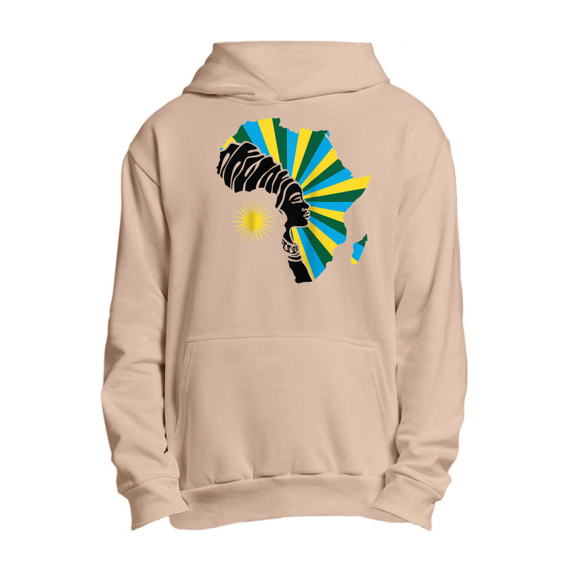 Rwanda Rwandan Flag Africa Map Ethnic Heritage Black Woman Raglan Base Urban Pullover Hoodie by makhluktuhanpalingseksi | Artistshot