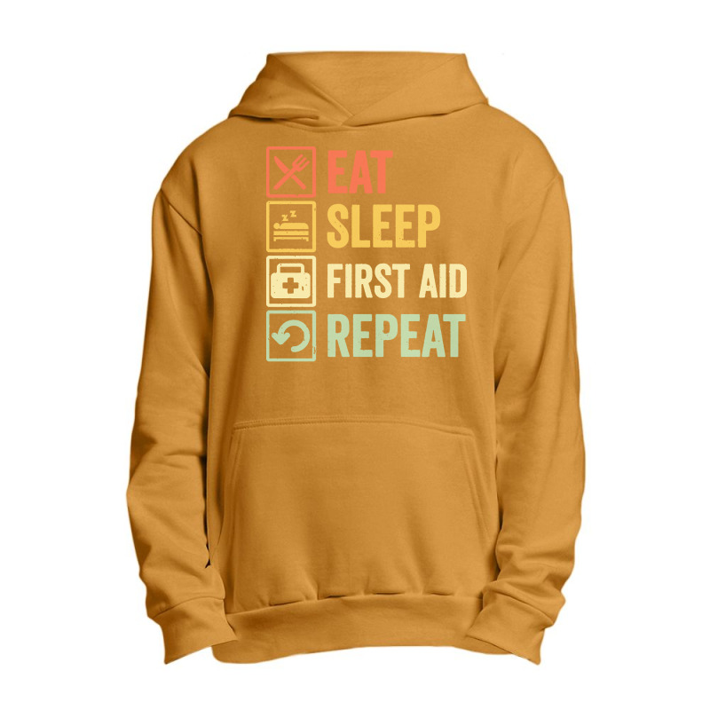 First Aid T  Shirt Funny Eat Sleep First Aid Repeat Retro Vintage Gift Urban Pullover Hoodie by frederiquerohan439 | Artistshot