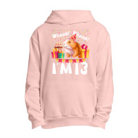 I'm 13th Birthday Girls Party Cute Hamster Pet Lover 13 Year T Shirt Urban Pullover Hoodie | Artistshot