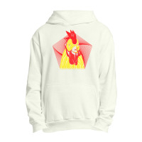 Chicken T  Shirt Screaming Rooster T  Shirt (3) Urban Pullover Hoodie | Artistshot