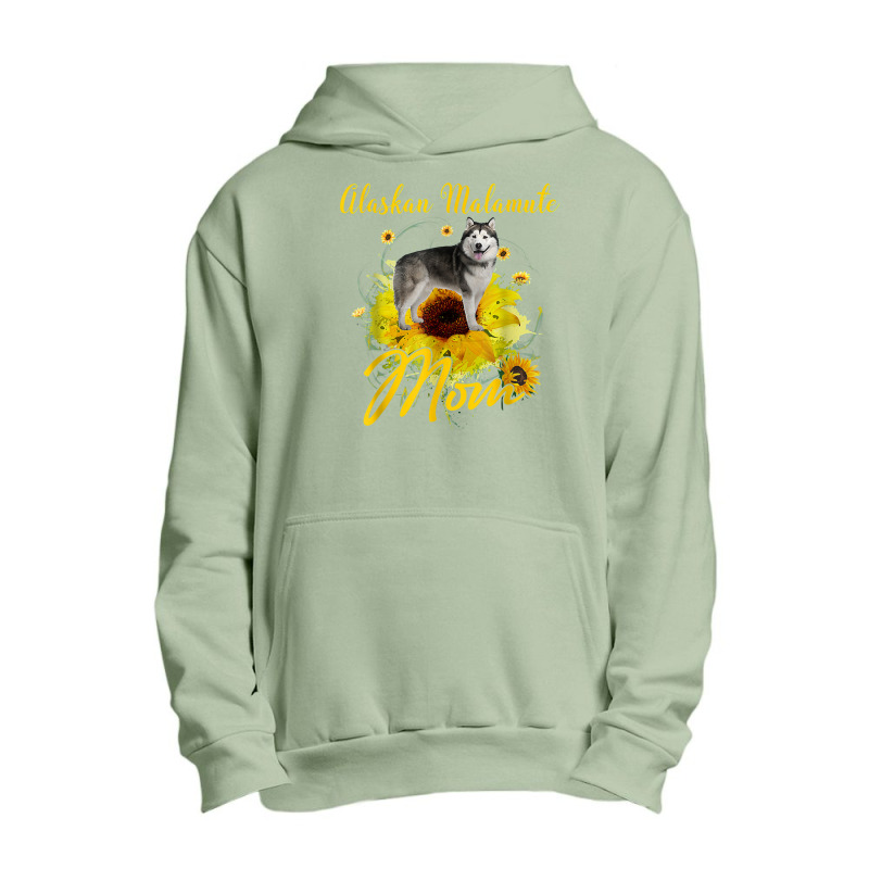 Sunflower Alaskan Malamute Mom Dog Lover Mother's Day Urban Pullover Hoodie | Artistshot