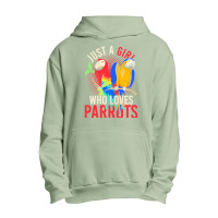 Parrot T  Shirt Exotic Macaw Bird Just A Girl Who Loves Parrots T  Shi Urban Pullover Hoodie | Artistshot