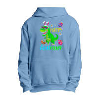 Happy Eastrawr Dinosaur With Bunny Ears And Eggs Basket Urban Pullover Hoodie | Artistshot