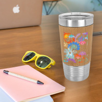 Flowers Illustration T  Shirt Sunshine Blossoms Leatherette Tumbler | Artistshot